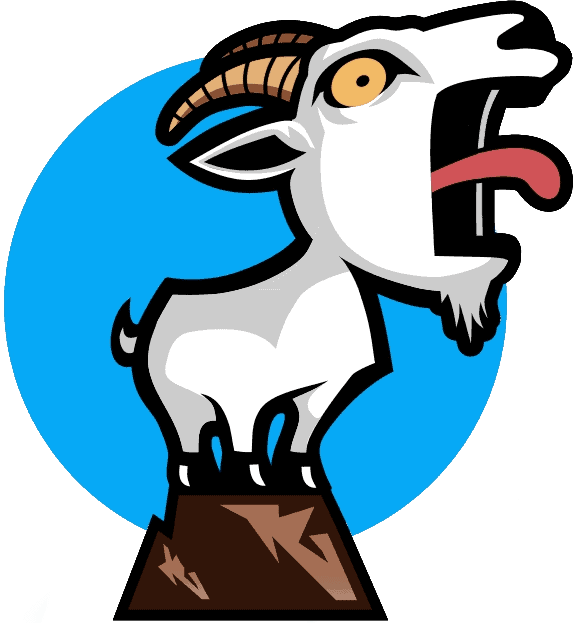 ShoutYourName Logo - Goat shouting from a mountain