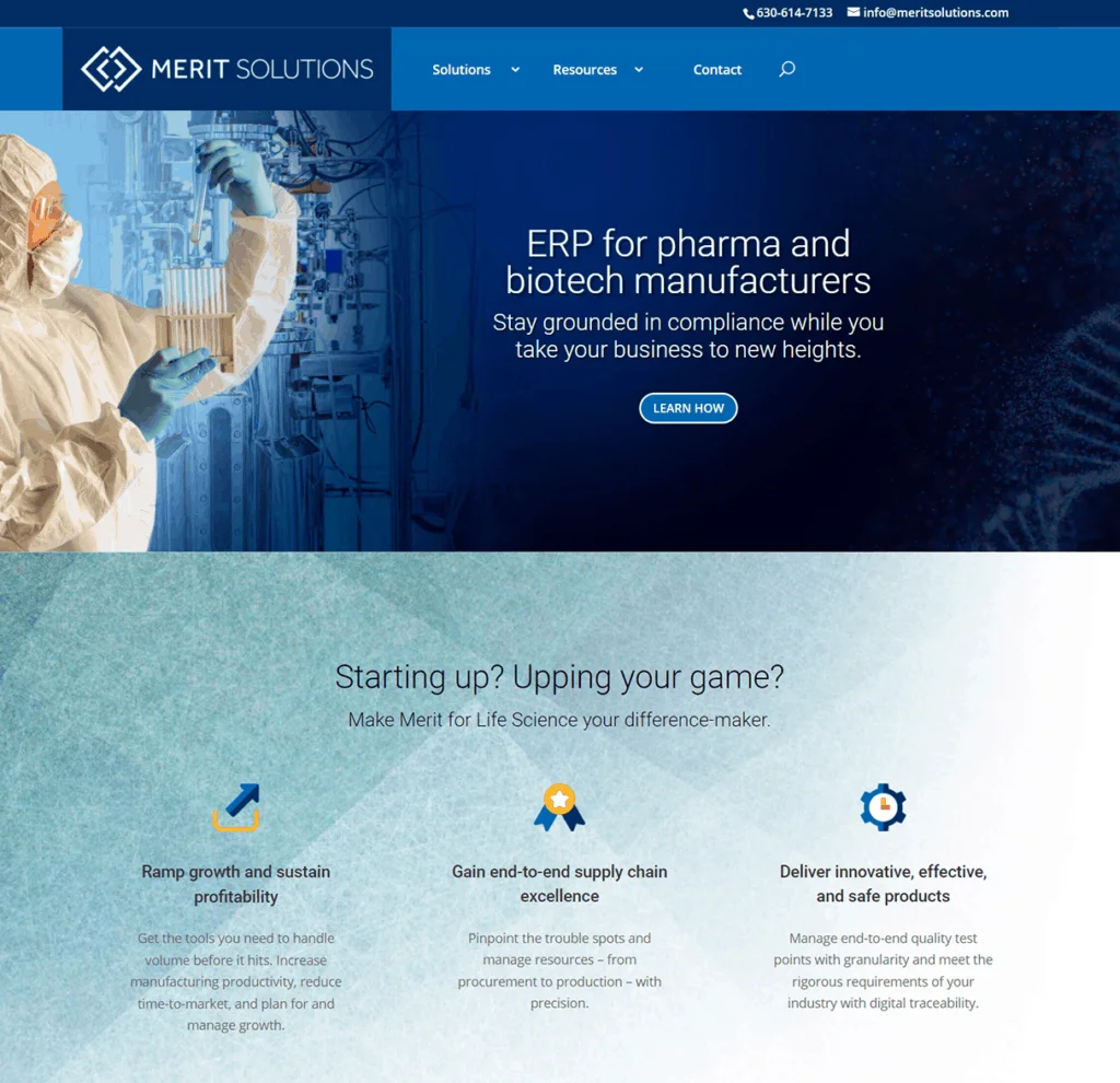 Merit Solutions Website Design Project