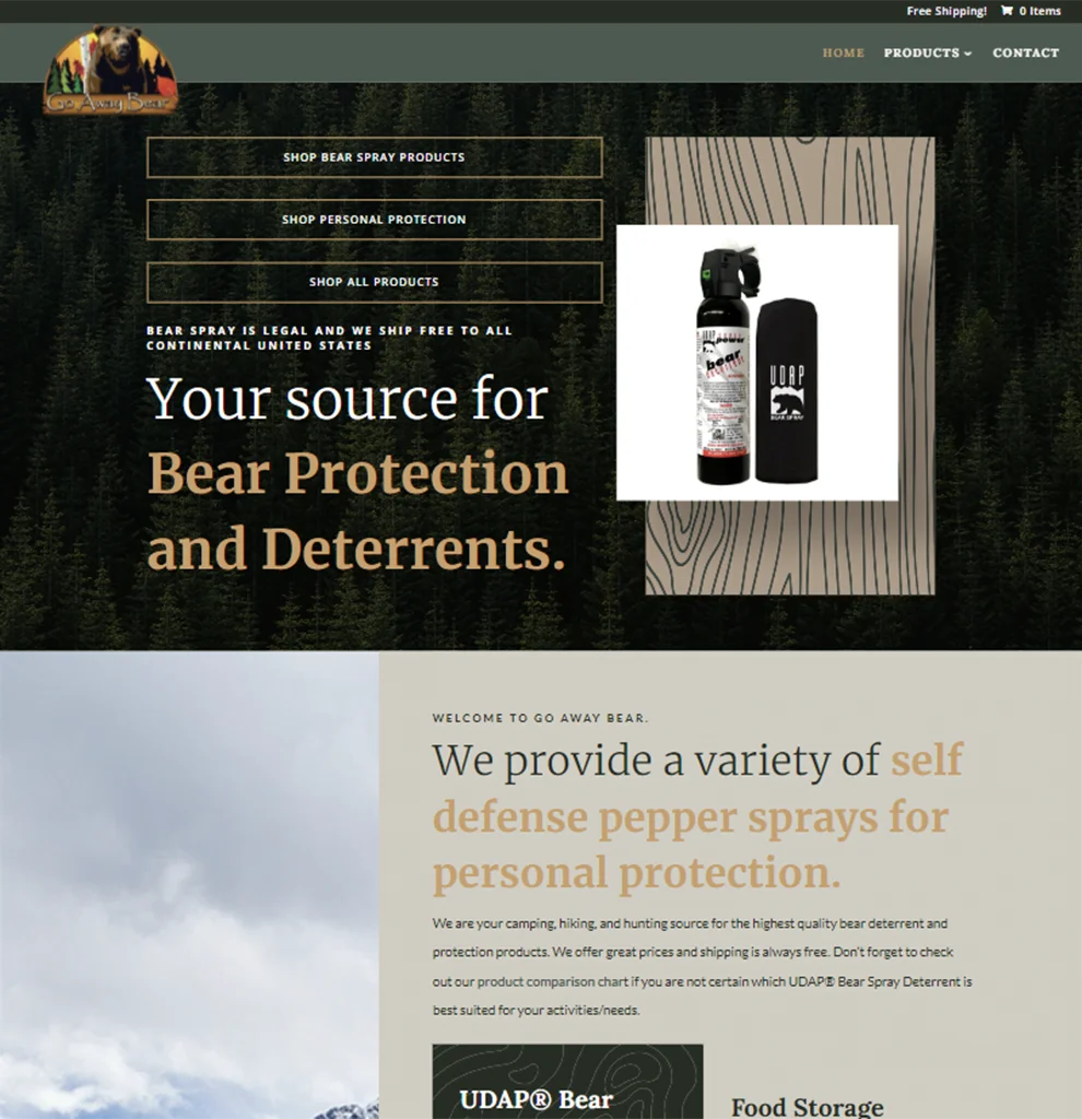 goawaybear website project