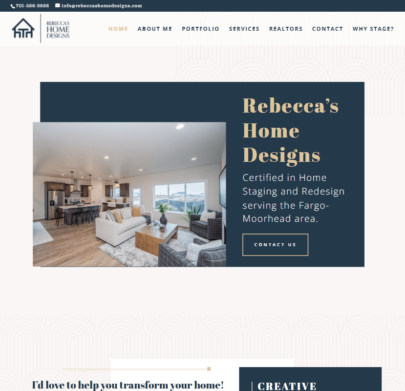 Rebeccas Home Design Website Design Project