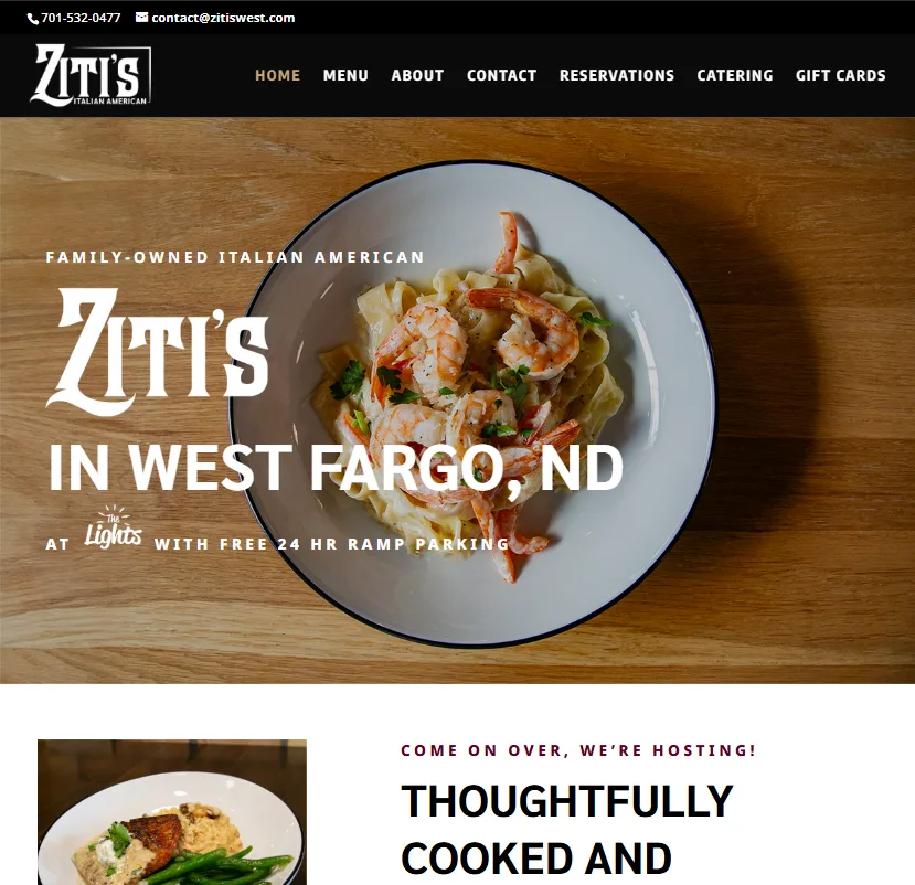 Ziti's West new website project